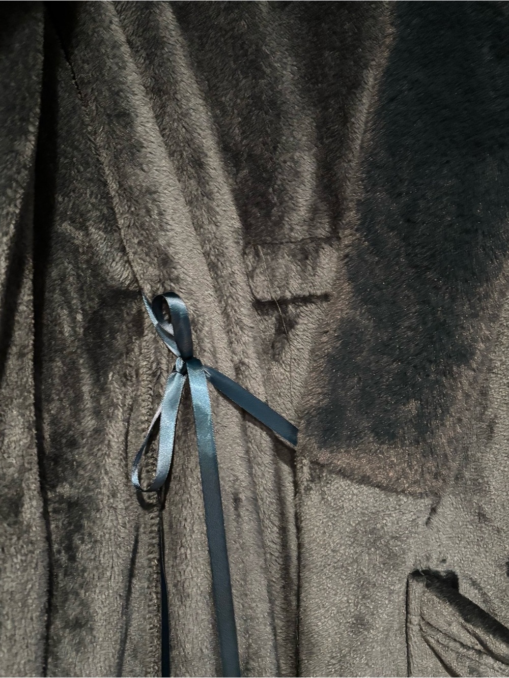 Berkshire Medium Plush Long Shawl Collar Robe - Deep Teal NWT - Picture 7 of 14